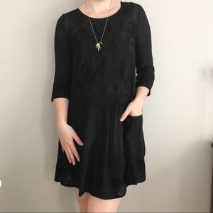Velvet by Graham & Spencer Boho Black Shift Dress